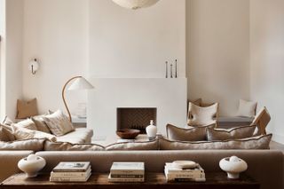 a modern minimalist living room