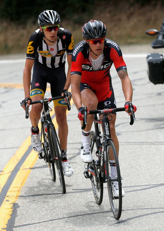 Daniel Oss (BMC) and Johann Van Zyl (MTN-Qhubeka)