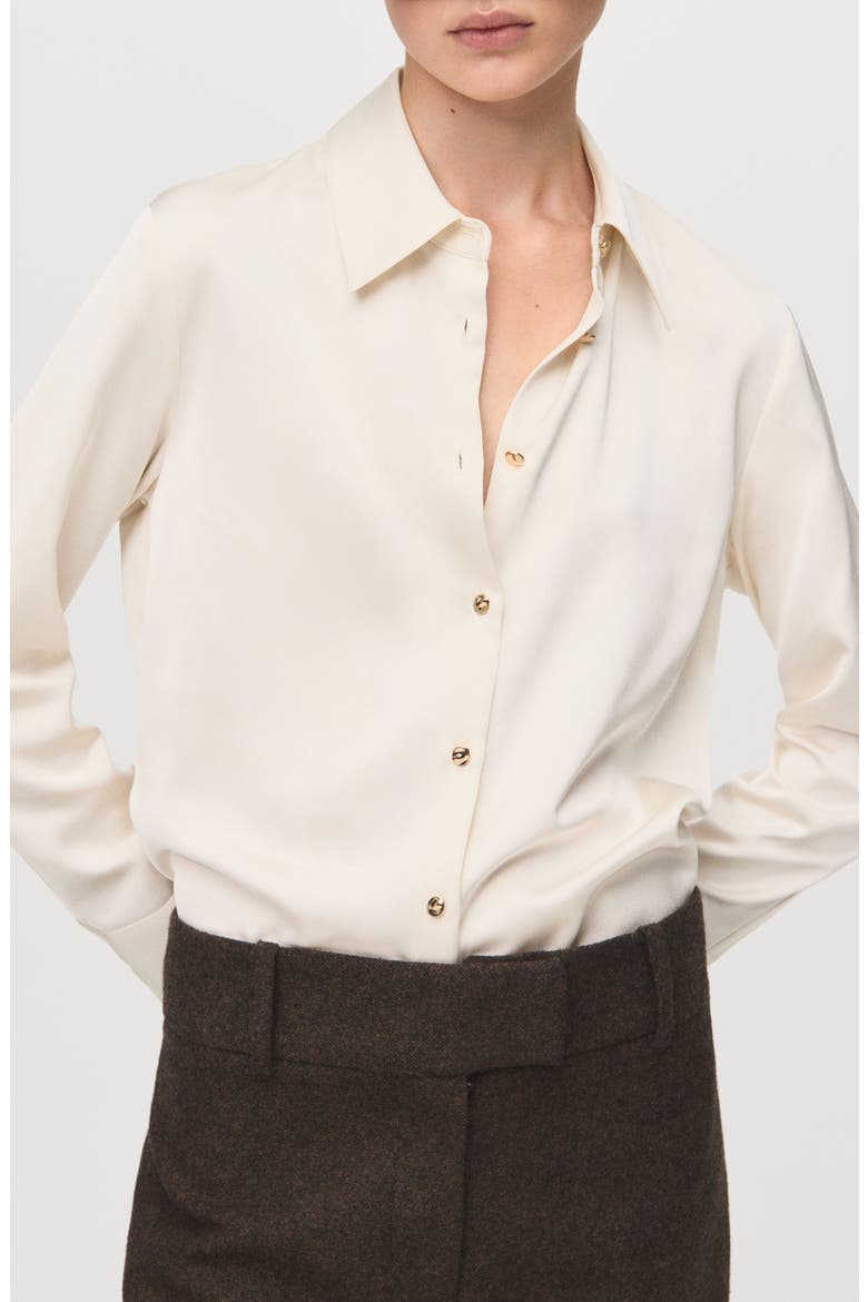 Satin Finish Flowy Shirt
