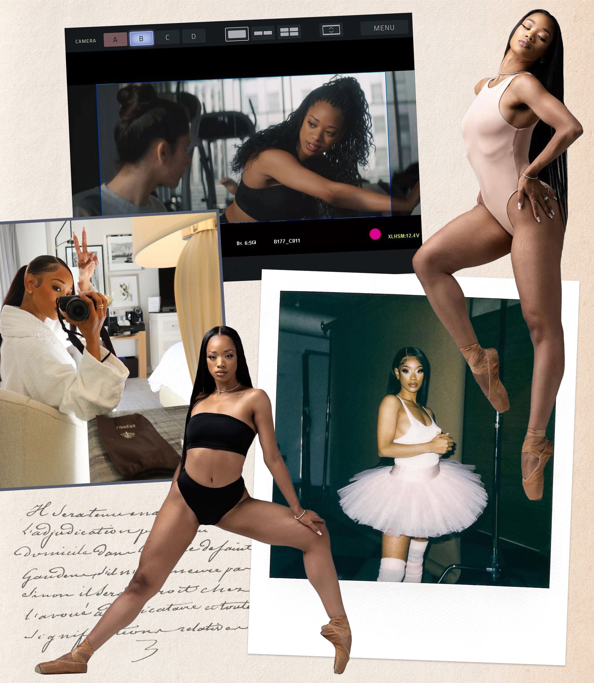 Kylie Jefferson dancing, behind the scenes of