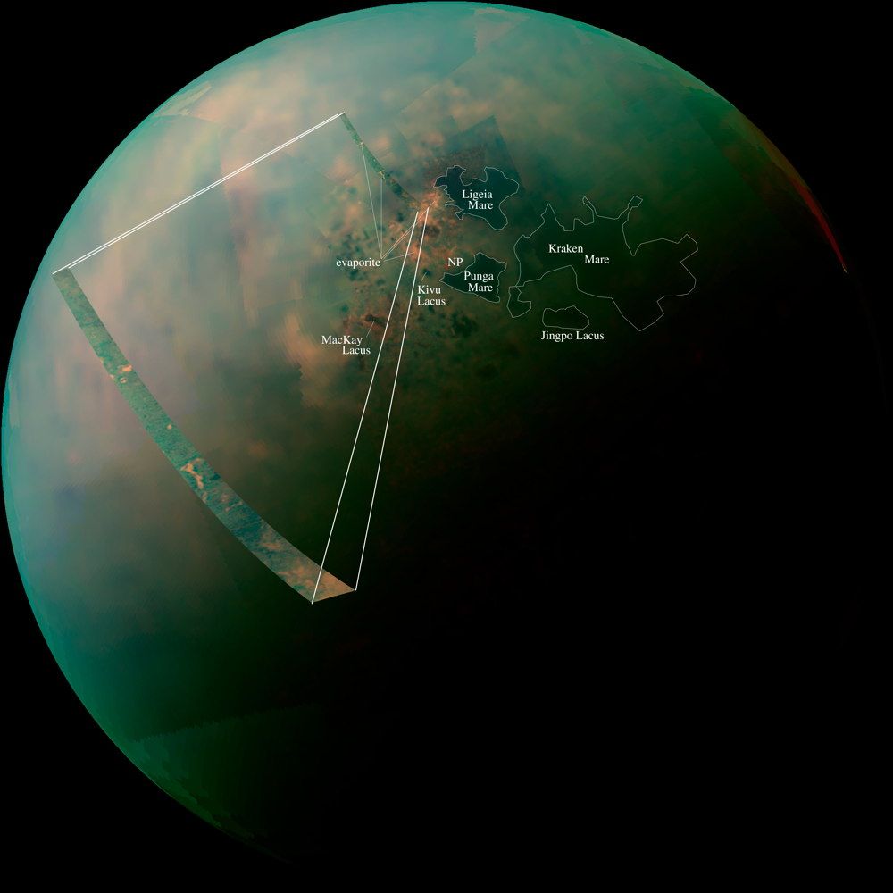 Titan&#039;s Northern Lakes: Salt Flats?