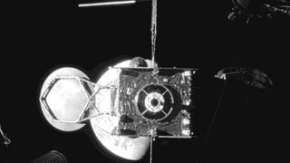 The MEV-1 spacecraft, developed by Northrop Grumman's Space Logistics, successfully undocked with Intelsat's IS-901 satellite. Photo released April 9, 2025.