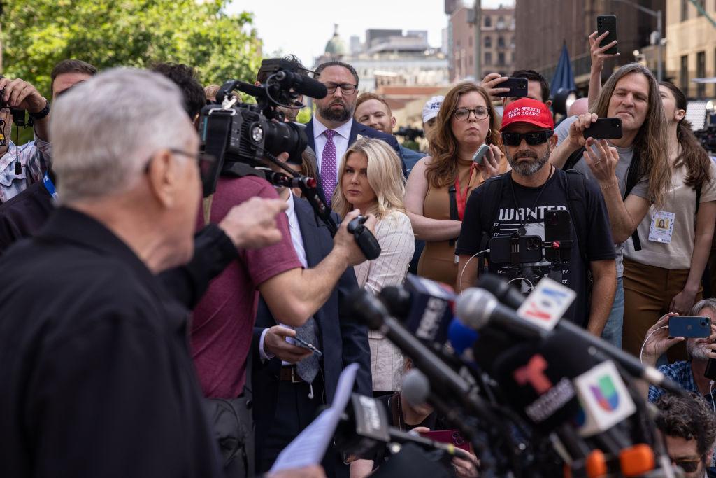 Robert DeNiro outside NYC courtroom during Trump trial