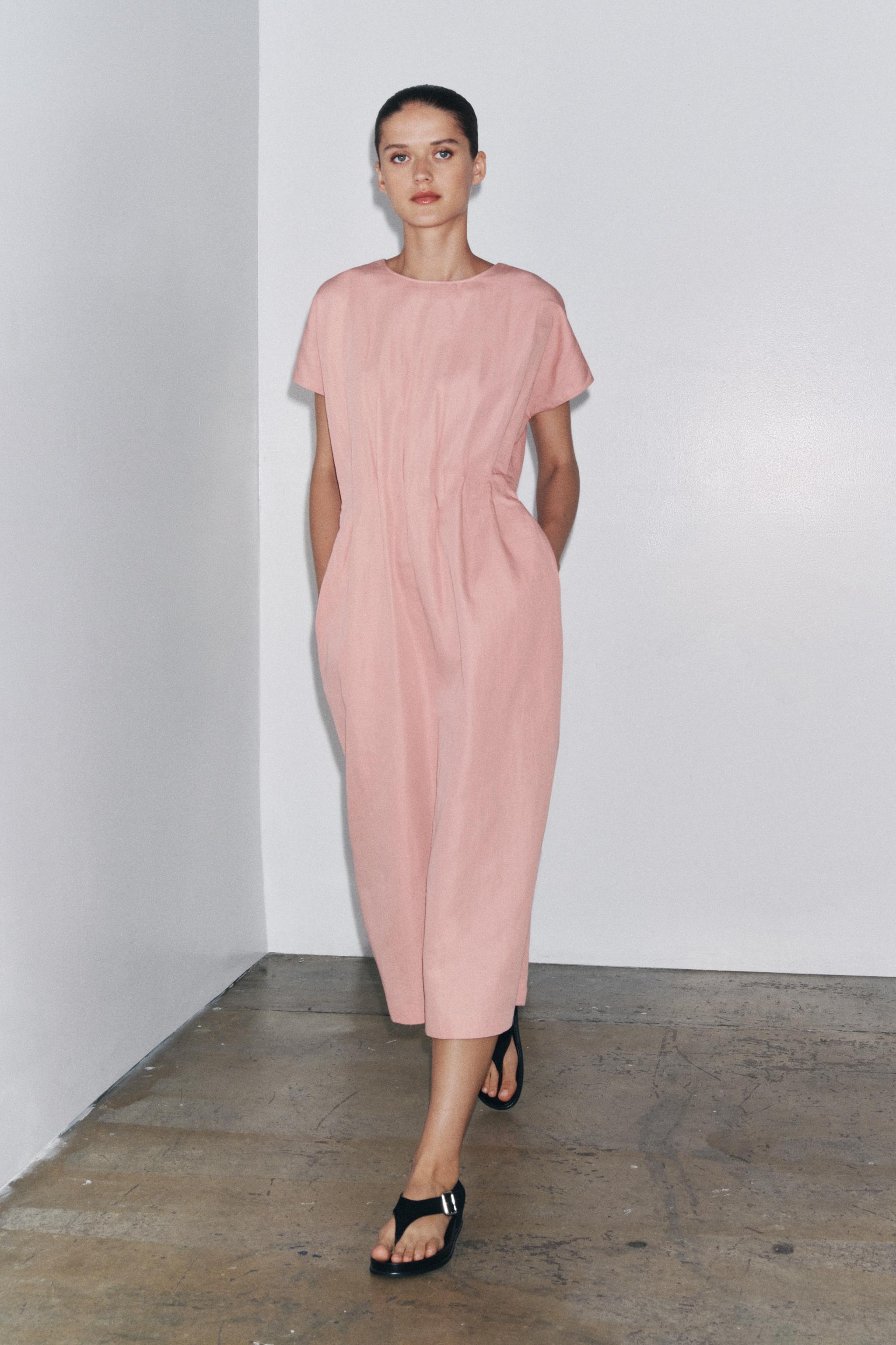 Zw Collection Pleated Midi Dress