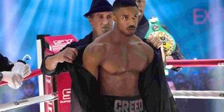Creed Rocky helps Adonis Creed in the ring Sylvester Stallone Michael B Jordan