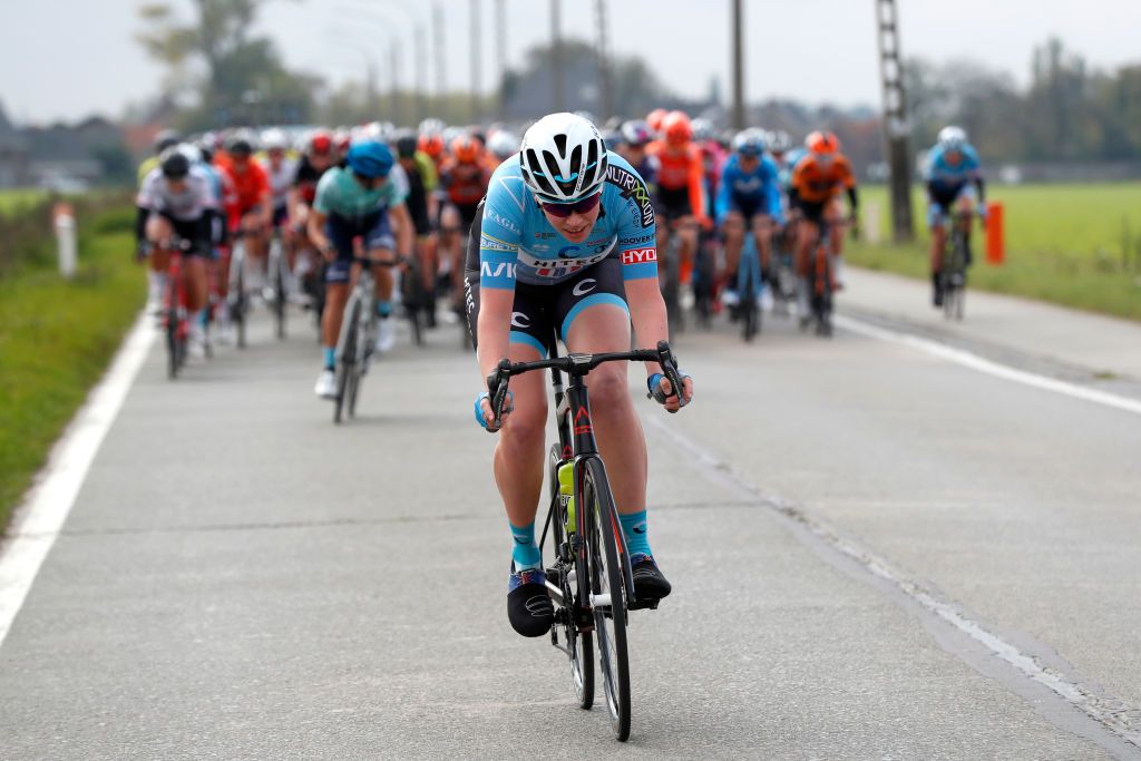 OUDENAARDE BELGIUM OCTOBER 18 Mieke Krger of Germany and Team Hitec Products during the 17th Tour of Flanders 2020 Ronde van Vlaanderen Women Elite a 1356km stage from Oudenaarde to Oudenaarde RVV20 FlandersClassic on October 18 2020 in Oudenaarde Belgium Photo by Bas CzerwinskiGetty Images