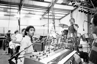 L Shankar and Stuart Copeland in the studio