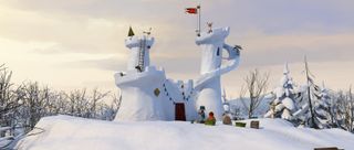 The impressive snow fort