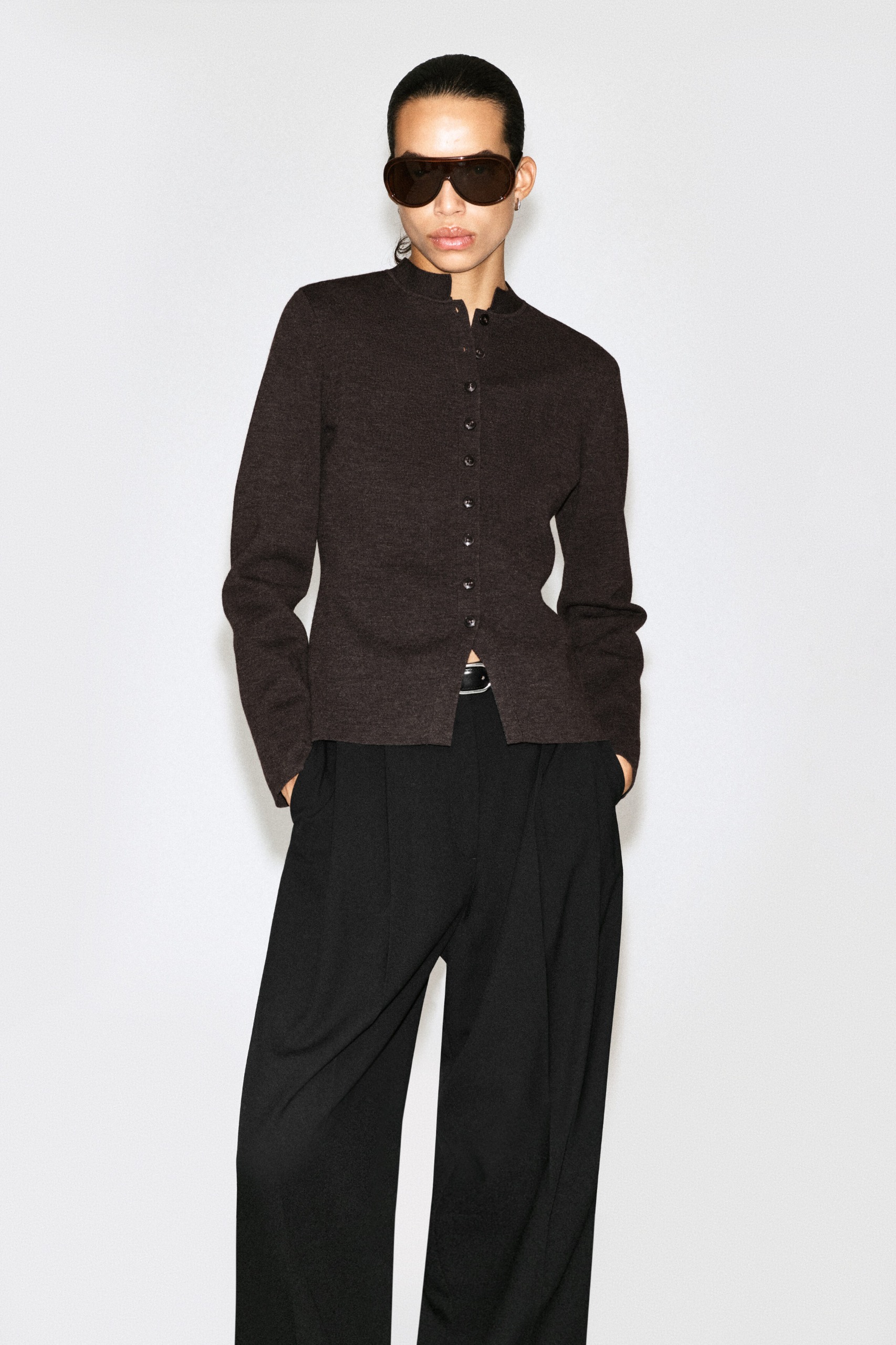 Merino Wool Blend Cardigan