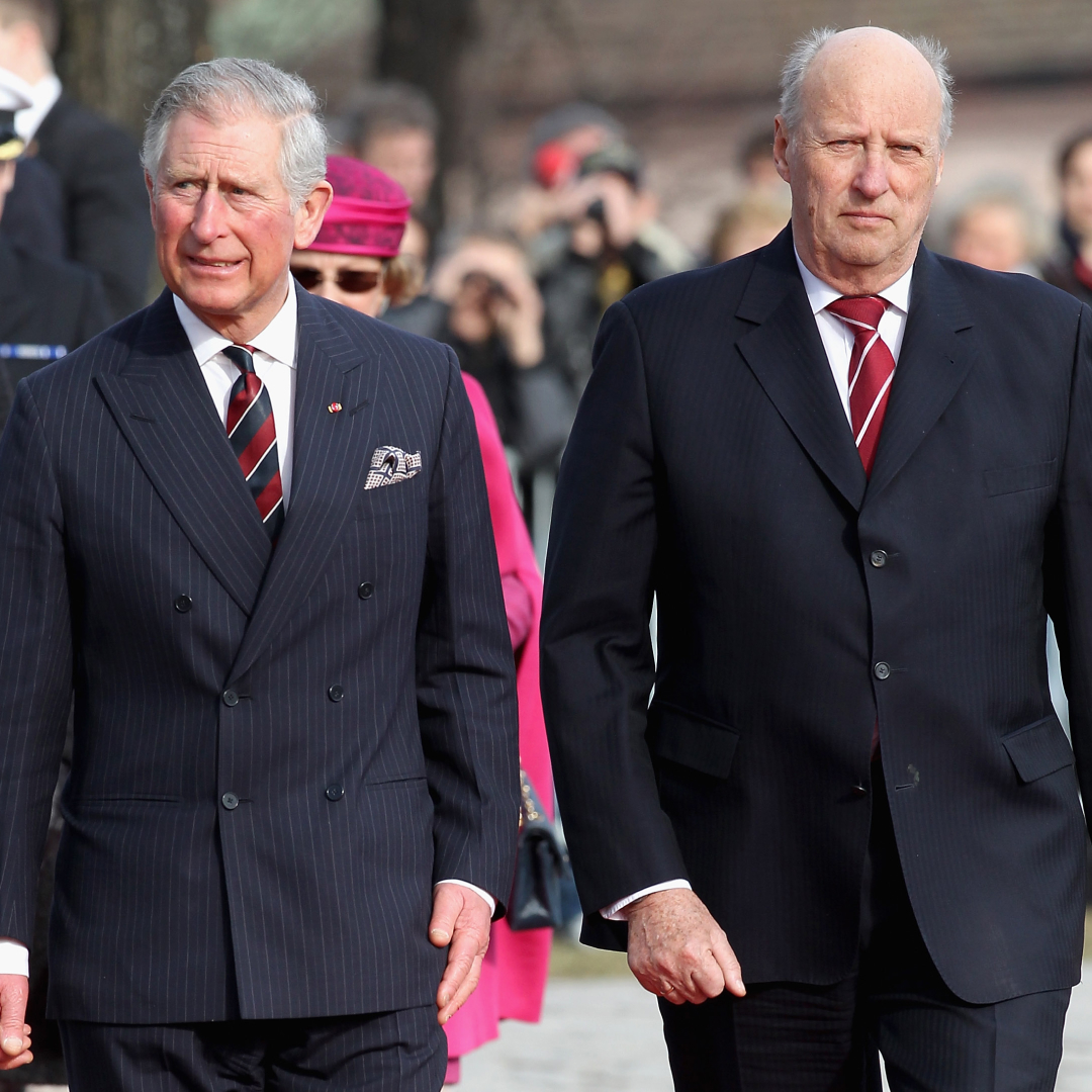 King Charles and King Harald of Norway on March 20, 2012 in Oslo, Norway
