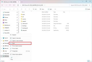 Windows 11 unmount ISO file option