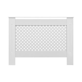 Decorative radiator cover in white
