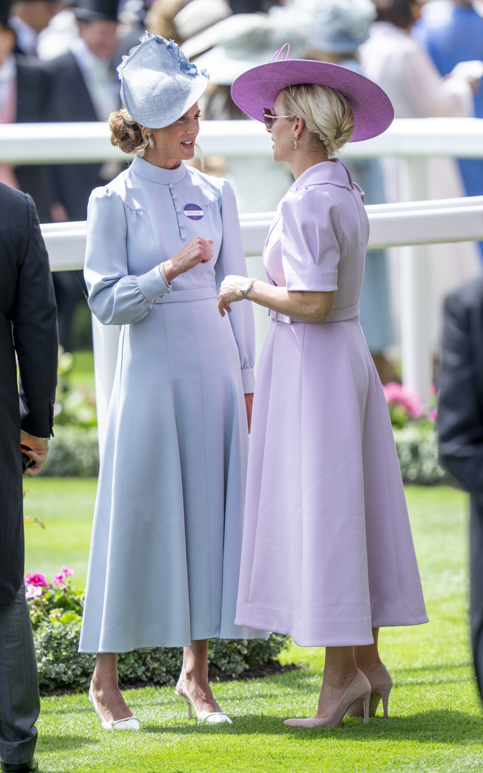 ASCOT, ENGLAND - JUNE 16: Zara Tindall and Harriet Sperling on day one of Royal Ascot 2026 at Ascot Racecourse on June 16, 2026 in Ascot, England. (Photo by Mark Cuthbert/UK Press via Getty Images)
