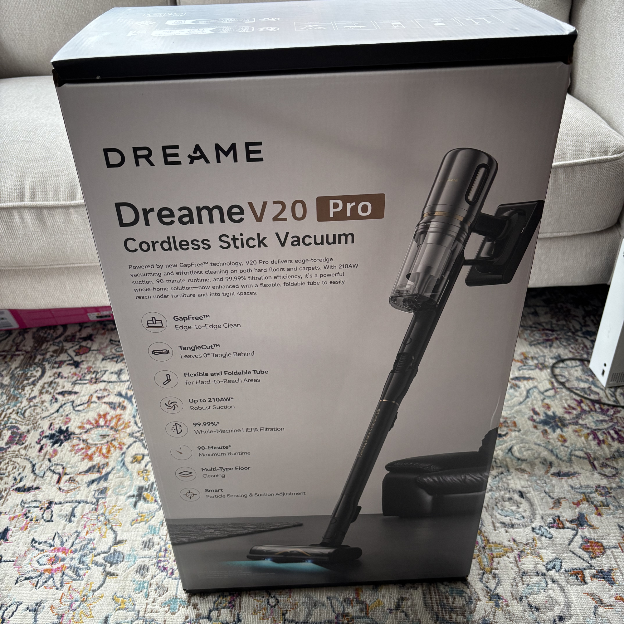 Dreame V20 Pro Cordless Stick Vacuum branded packaging 