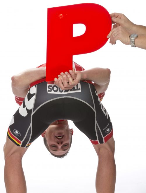 Jurgen Van den Broeck takes part in a training camp by the Lotto-Belisol team in 2013