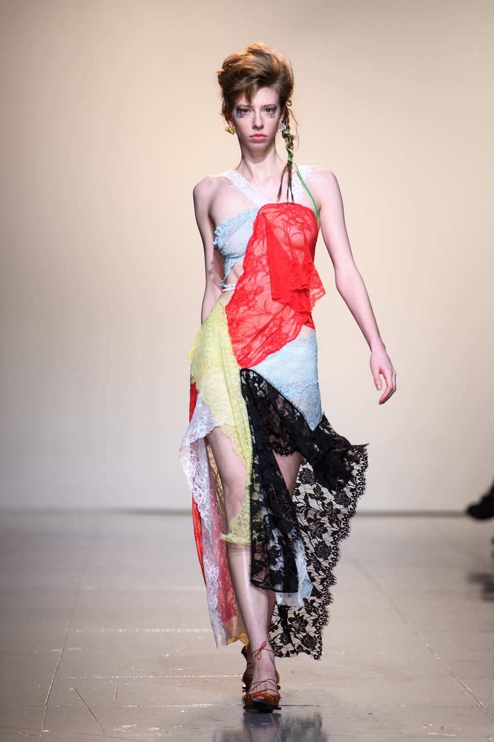 on the runway at London Fashion Week AW23