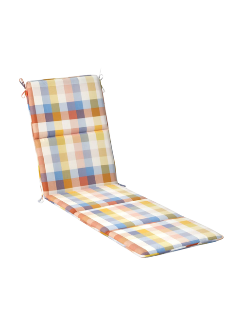 Madras Print Chaise Cushion 