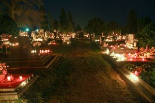 Hungarian cemetery on all saints day