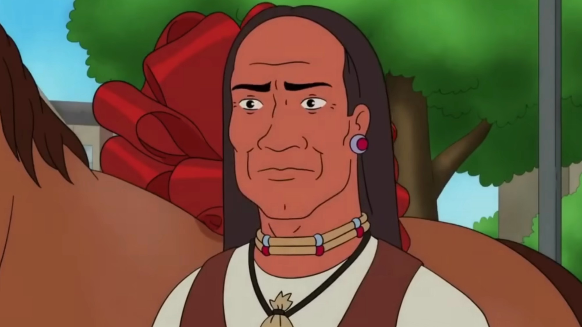 John Redcorn showing up with a gift horse. 