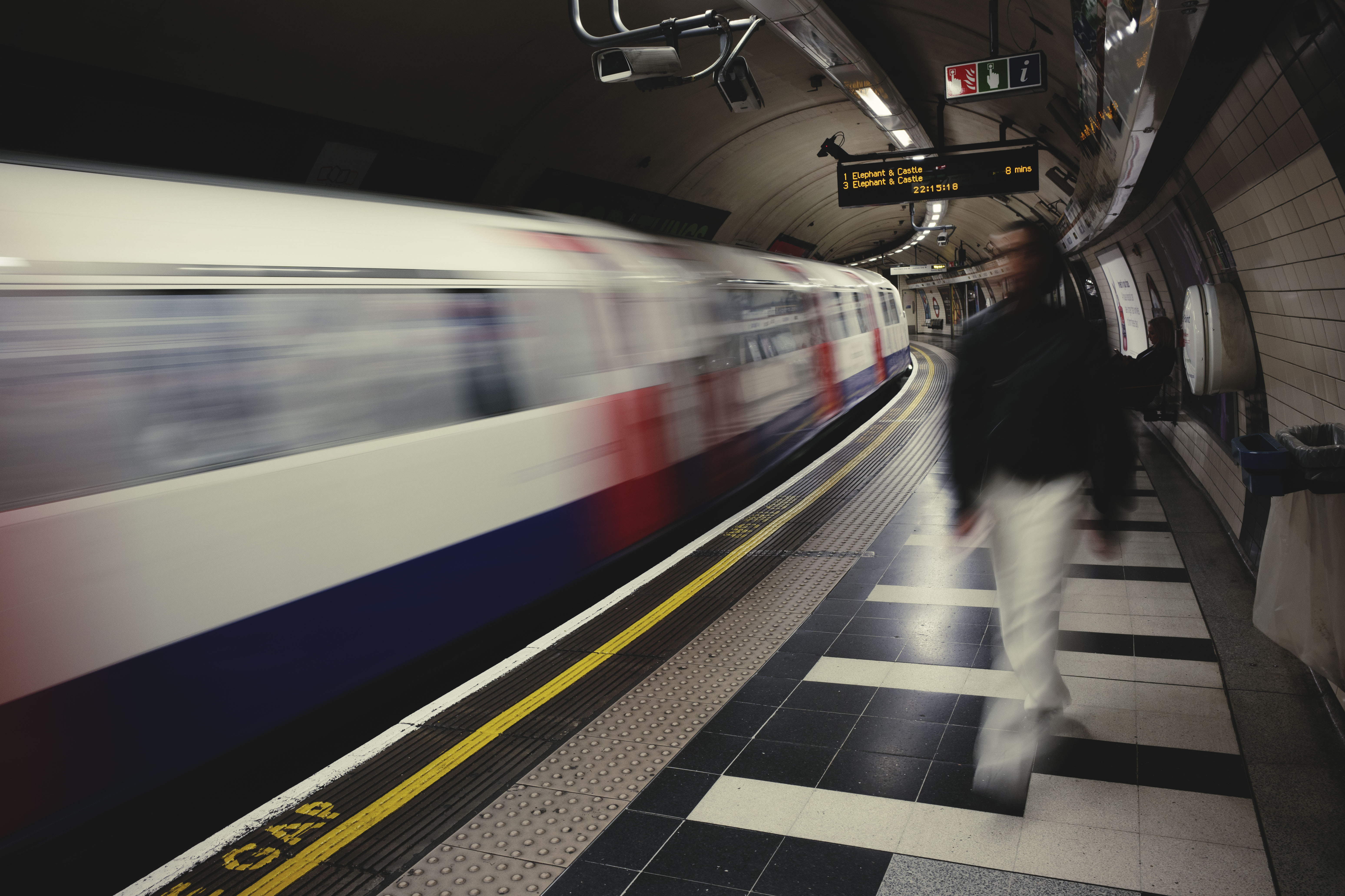 Ricoh GR IV sample images - London underground, the train's movement is blurred