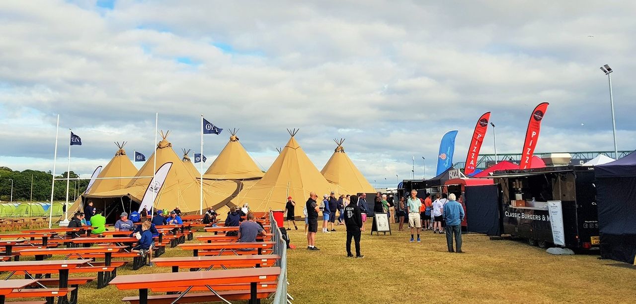 Clubhouse and Beer Garden at Open Camping Village