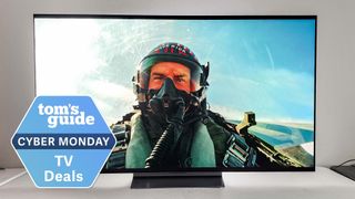LG C3 OLED TV showing a screen from Top Gun