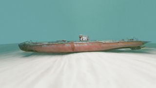 About 30 years after it was sunk during World War II, the wreck of the submarine was again damaged after being bombed by explosives during a salvage dispute.