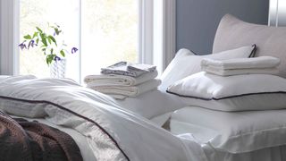 Argos Sleeptember: folded bedding on bed