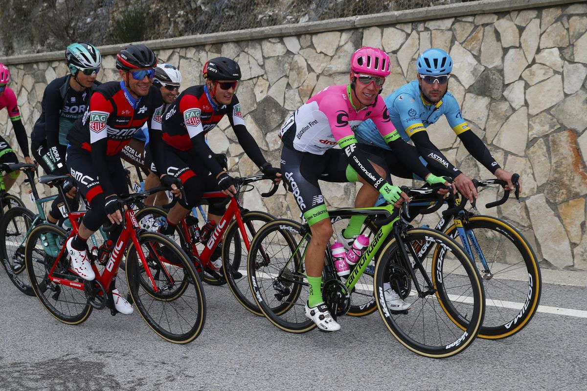 A happy Rigoberto Uran in the bunch