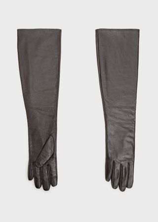 Long 100% Leather Gloves