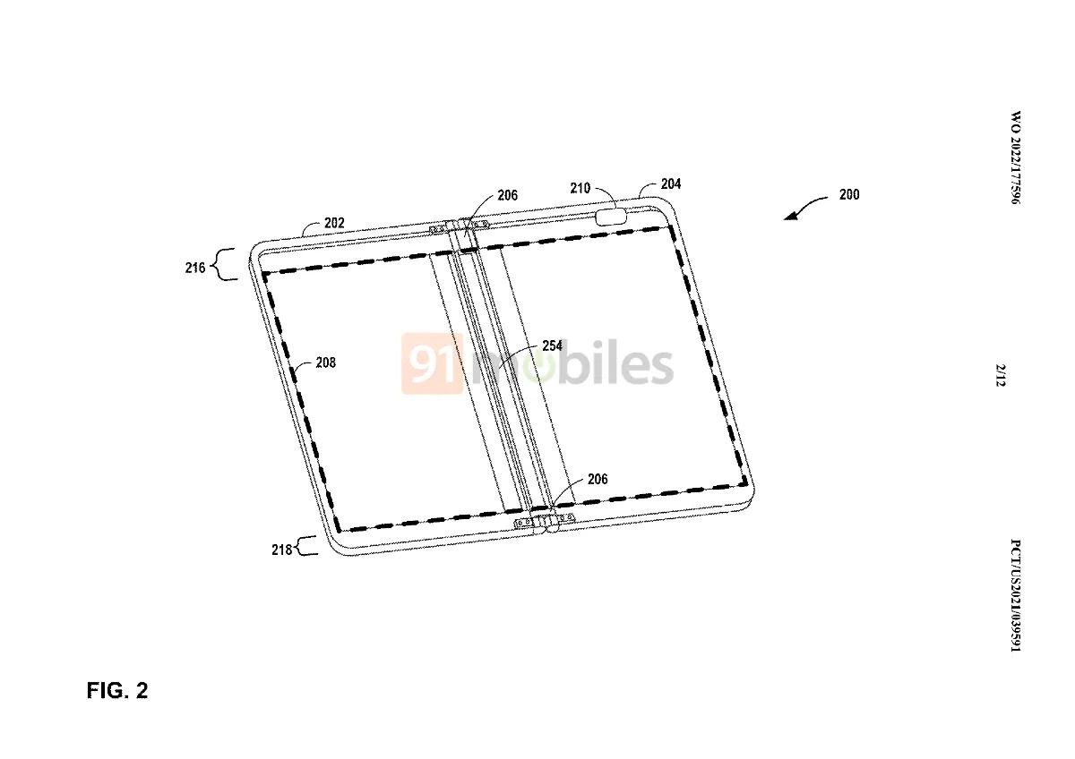 Alleged patents for a foldable Google device