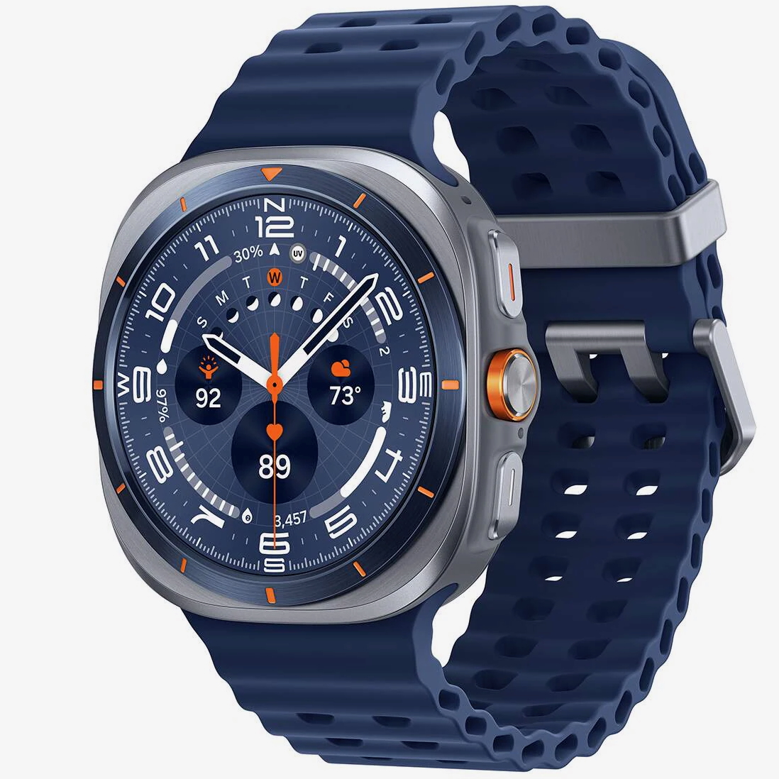 Render of the Titanium Blue Samsung Galaxy Watch Ultra (2025)