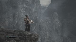A button prompt urges Heihachi to throw Kazuya off a cliff