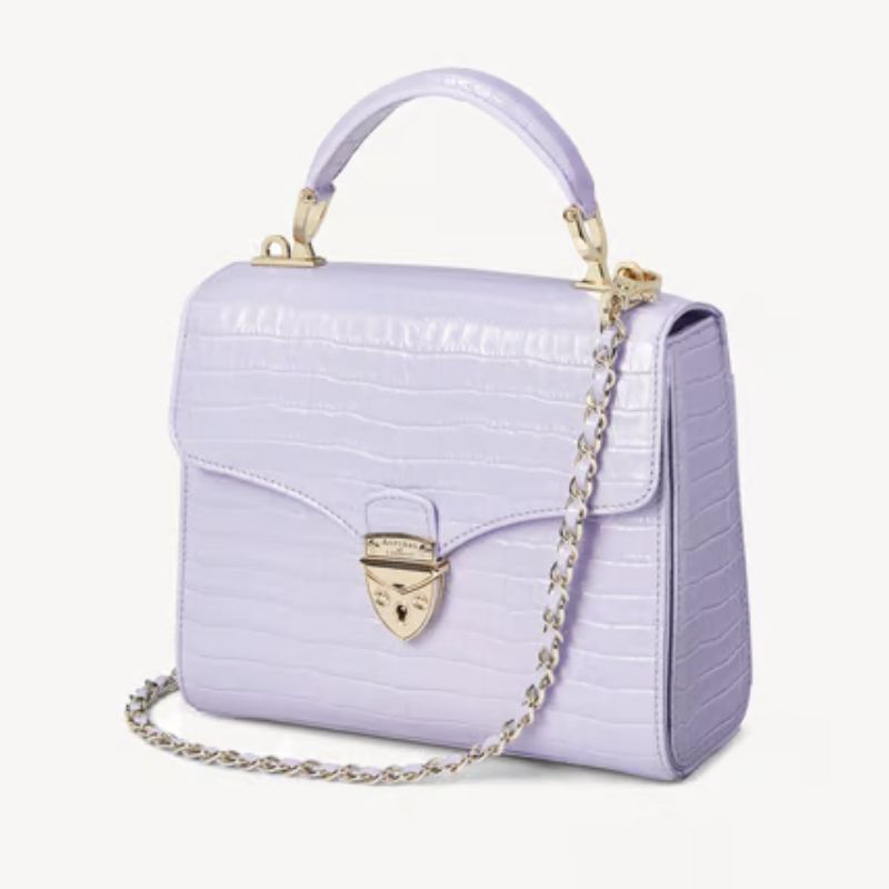 Aspinal of London Midi Mayfair bag in lavender purple