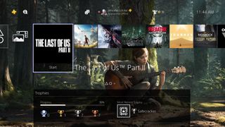 PS4 User Interface Homescreen