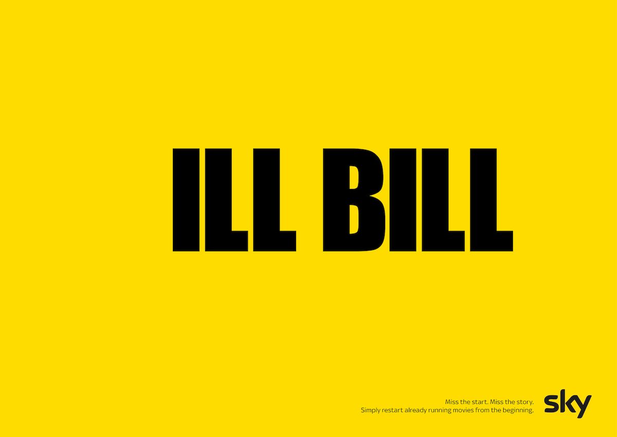 Kill Bill Sky poster written as Ill Bill