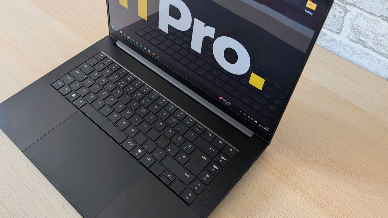 The Razer Blade 16 on a desk