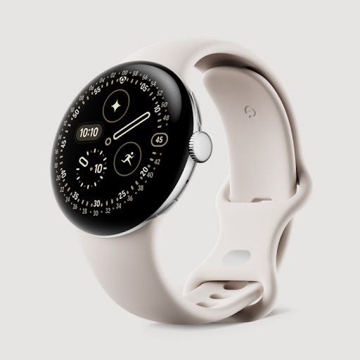 A leaked Pixel Watch 4 rendering in an Porcelain color for its 41mm option.