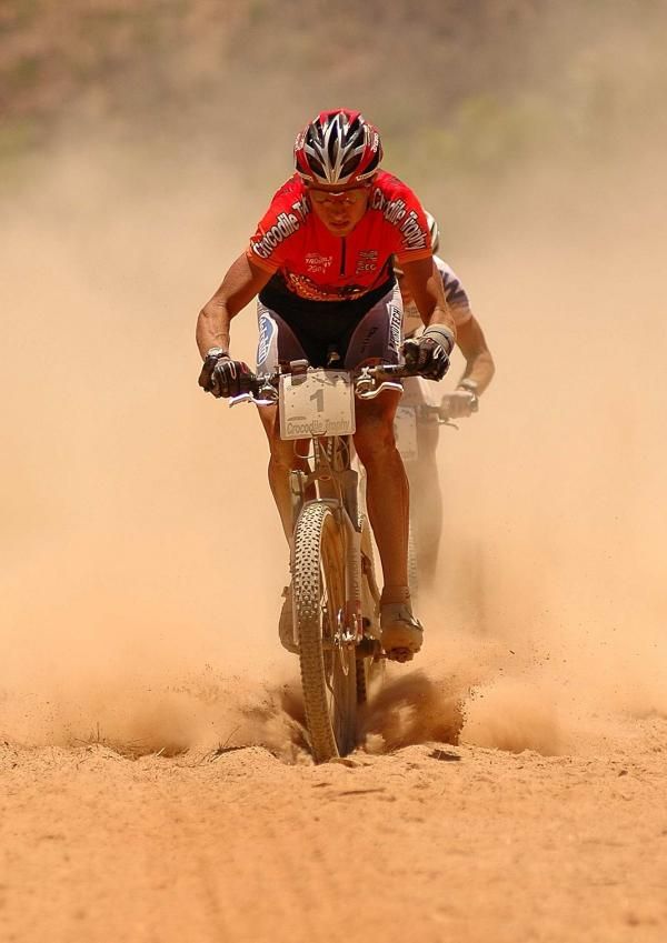 Bart Brentjens hits full gas in a sand patch.