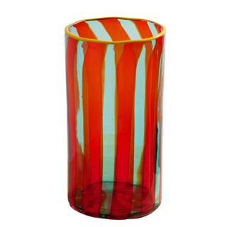 Torre Striped Murano Glass Vase