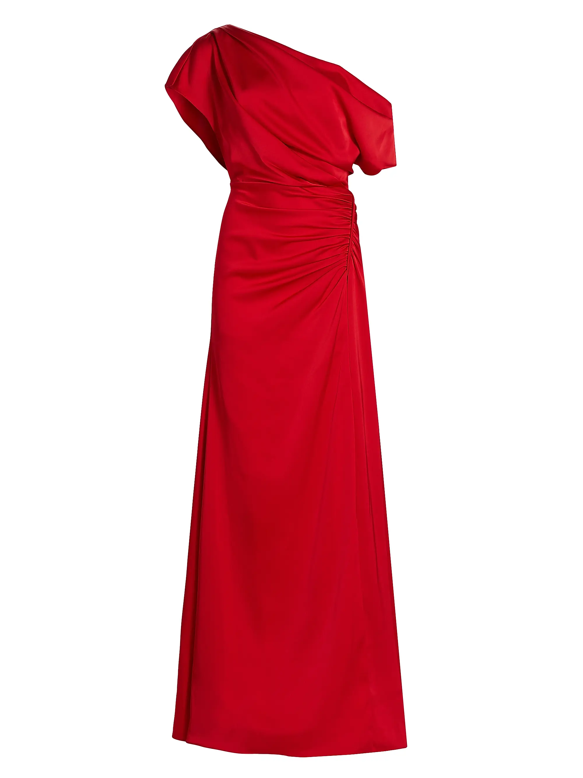 Kacey Ruched Asymmetrical Gown