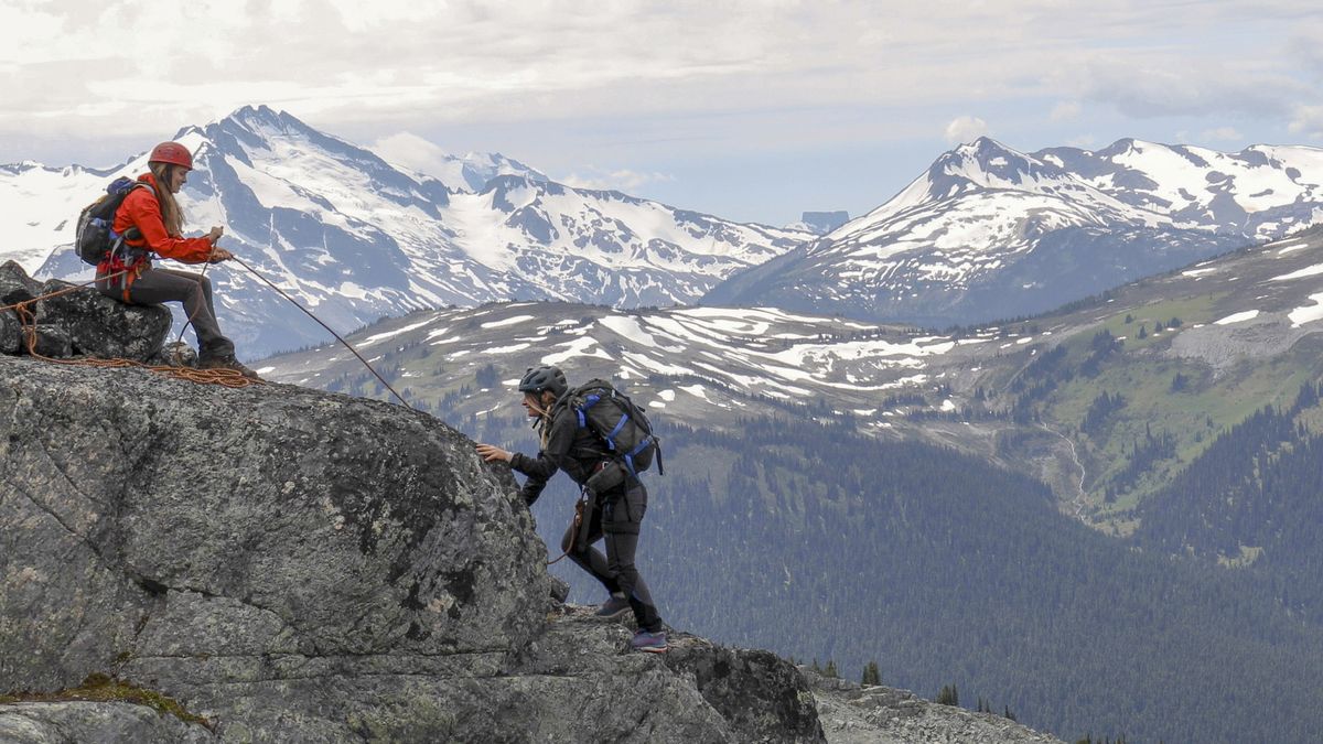 how to belay: belayer and climber