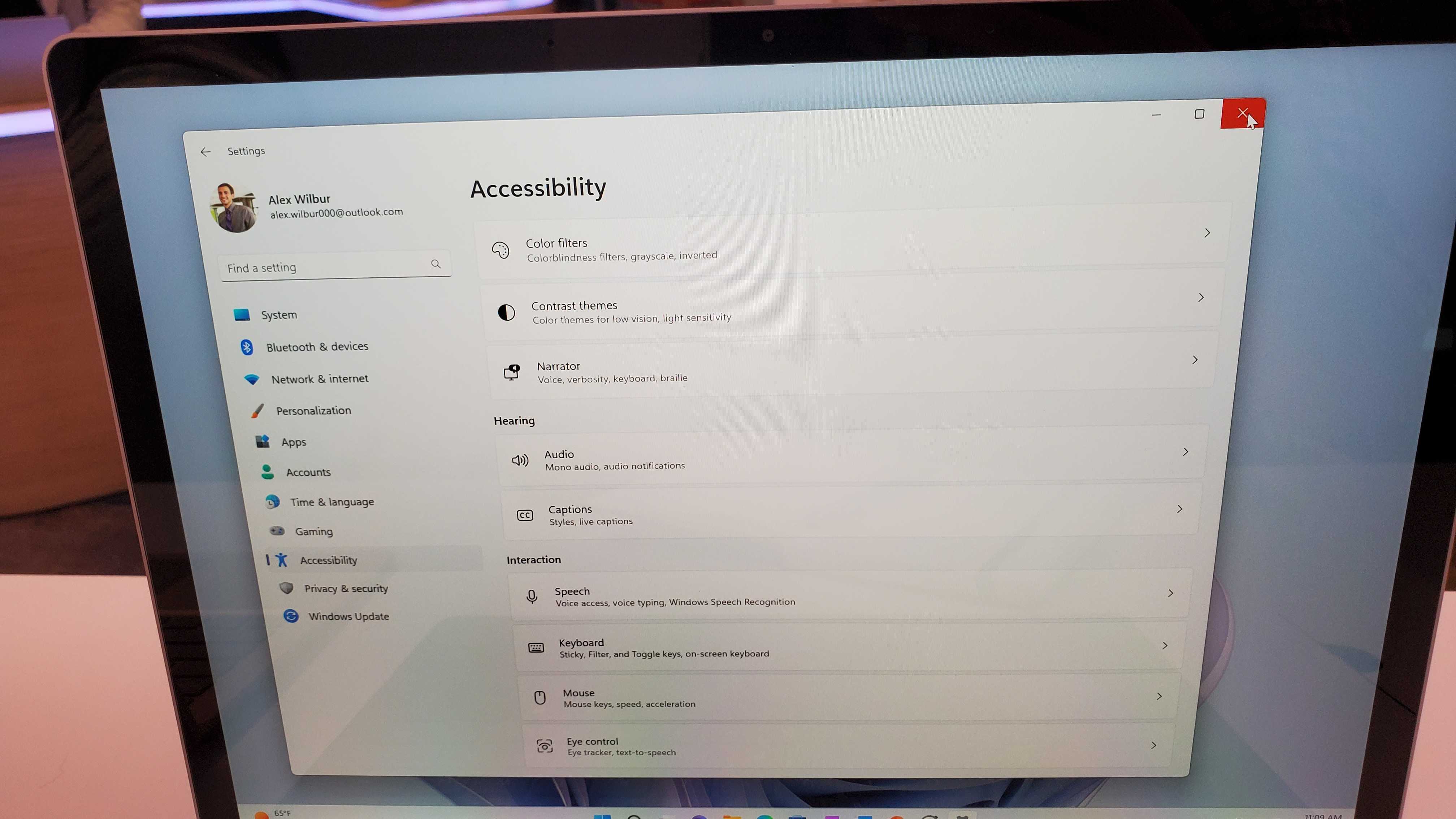 surface accessibility options