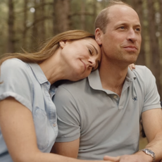 Kate Middleton rests her head on Prince William's shoulder in a sweet moment from the couple's deeply personal video announcing that Middleton had completed cancer treatment.