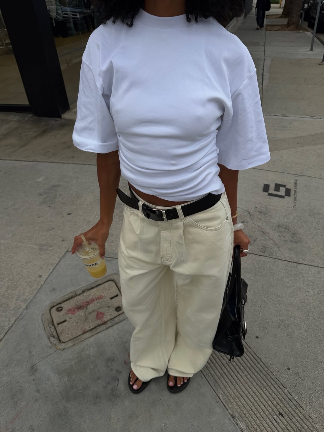 Amaka in butter yellow jeans