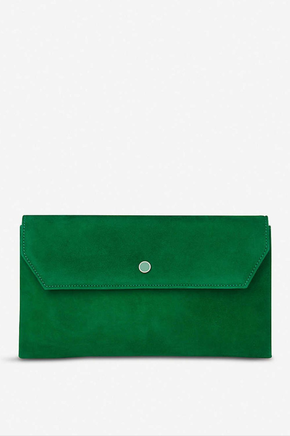LK Bennett Dora suede clutch bag