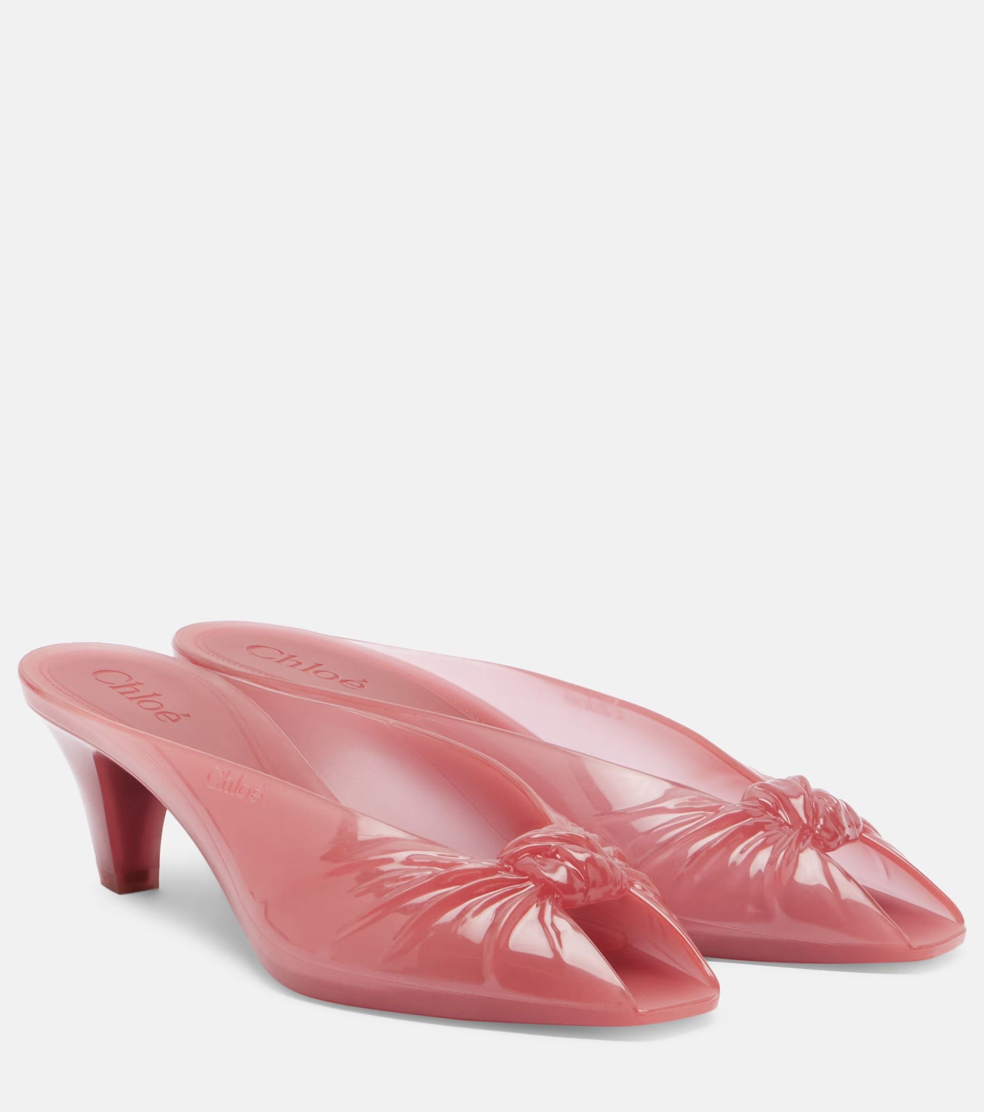 Jelly TPU Mules in Candy Pink