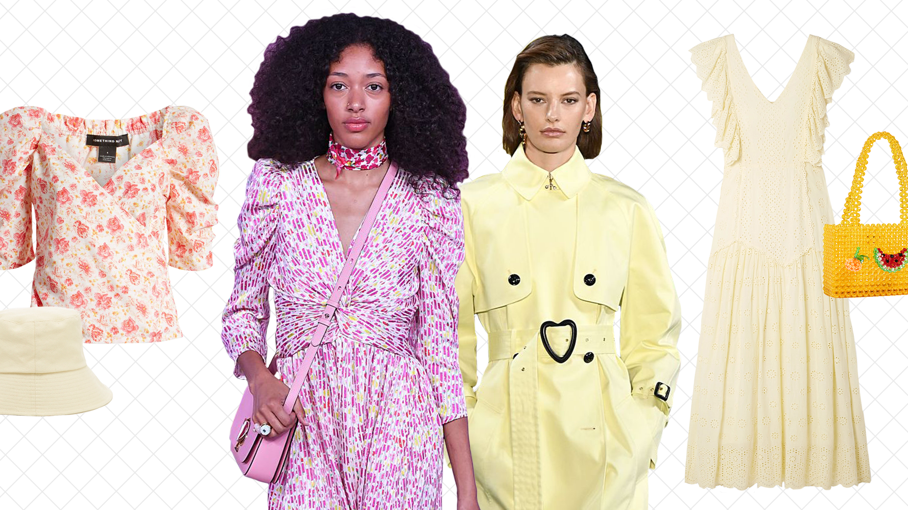 Clothing, White, Pink, Fashion, Yellow, Outerwear, Fashion design, Dress, Design, Formal wear,