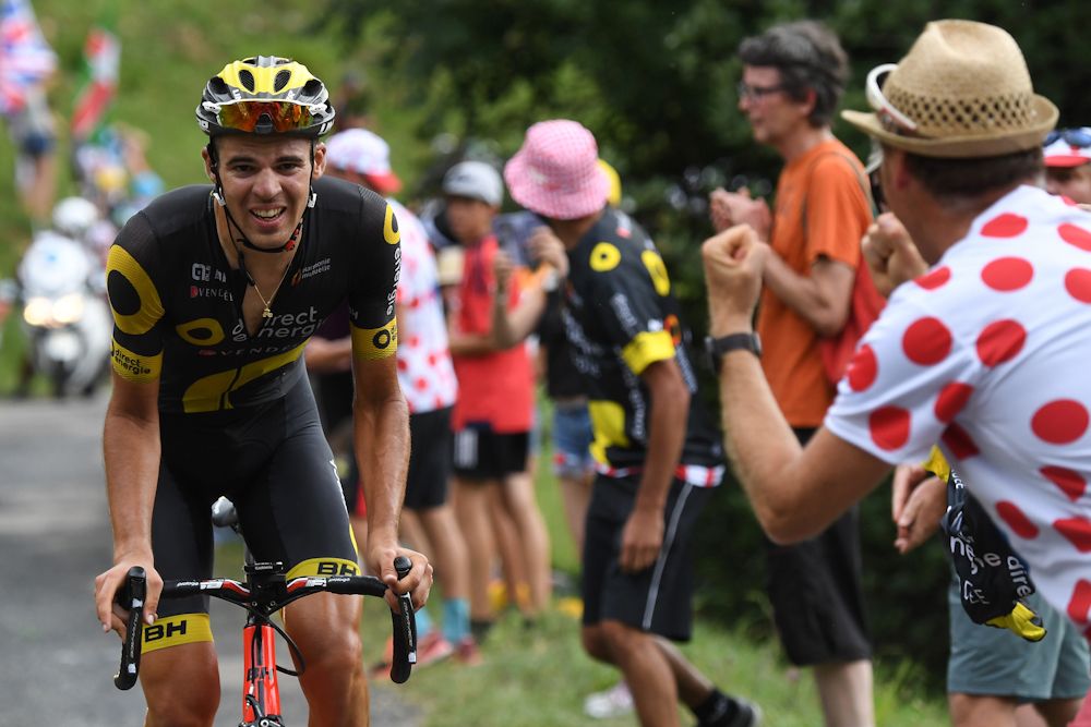 Lilian Calmejane (Direct Energie) rides alone to the finish of stage 8