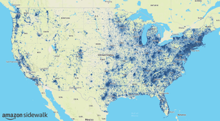 Amazon Sidewalk nationwide coverage map